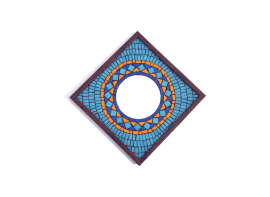 Blue Rangoli Mosaic Mirror 12x12 Blue Rangoli Mosaic Mirror 12x12